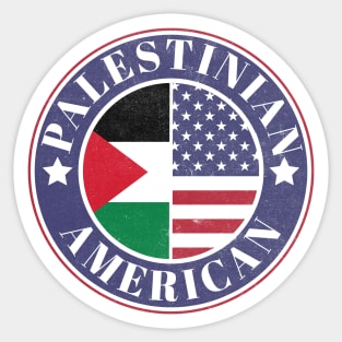 Proud Palestinian-American Badge - Palestine Flag Sticker